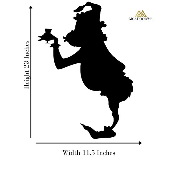 Christmas: Funny blowing a kiss Window Cling silhouette Decal - Picture 5 of 5